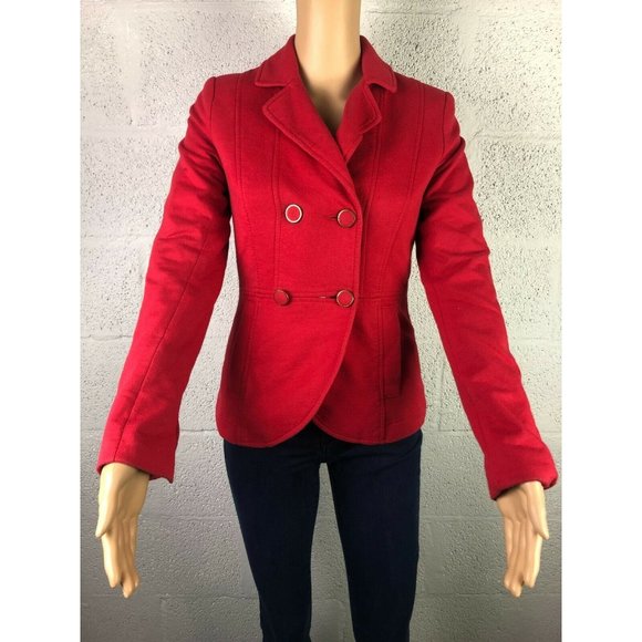 H&M Red Soft Blazer Size 6 - Picture 2 of 9
